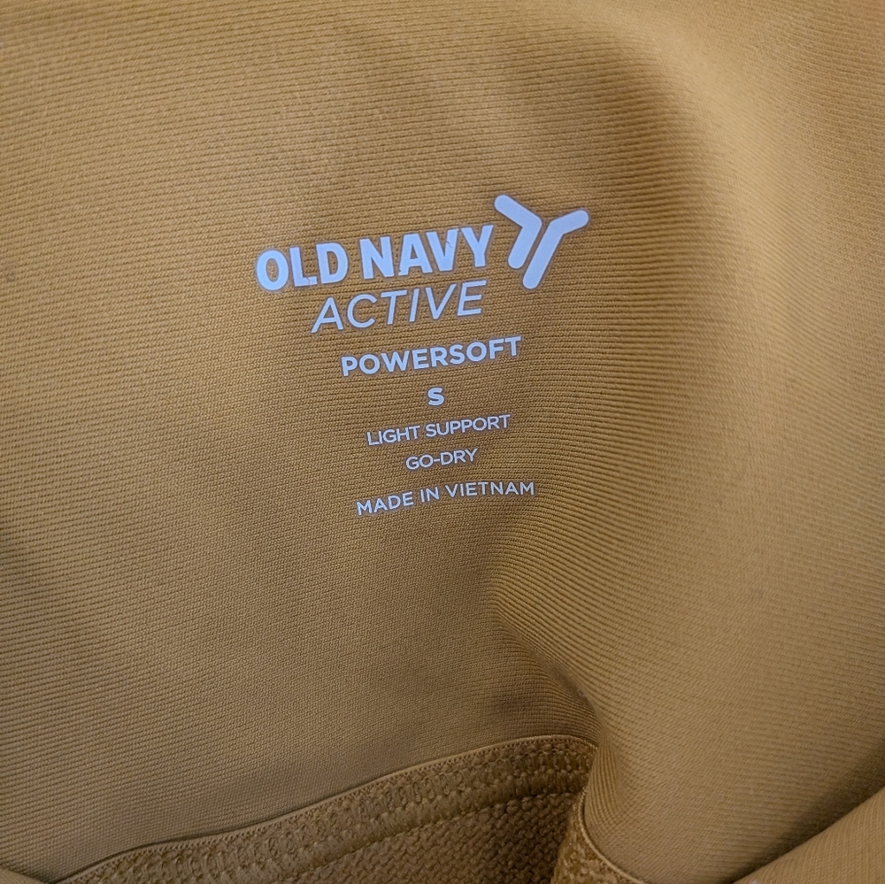 Old Navy Active Powersoft Set Crop High-Rise Leggings & Top Yellow Sz S & XS - Picture 5 of 11